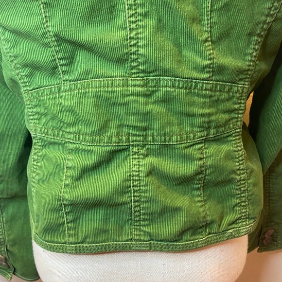 Ann Taylor Loft Womens Green Long Sleeves Corduroy Casual Jacket Size 8 - Picture 10 of 11